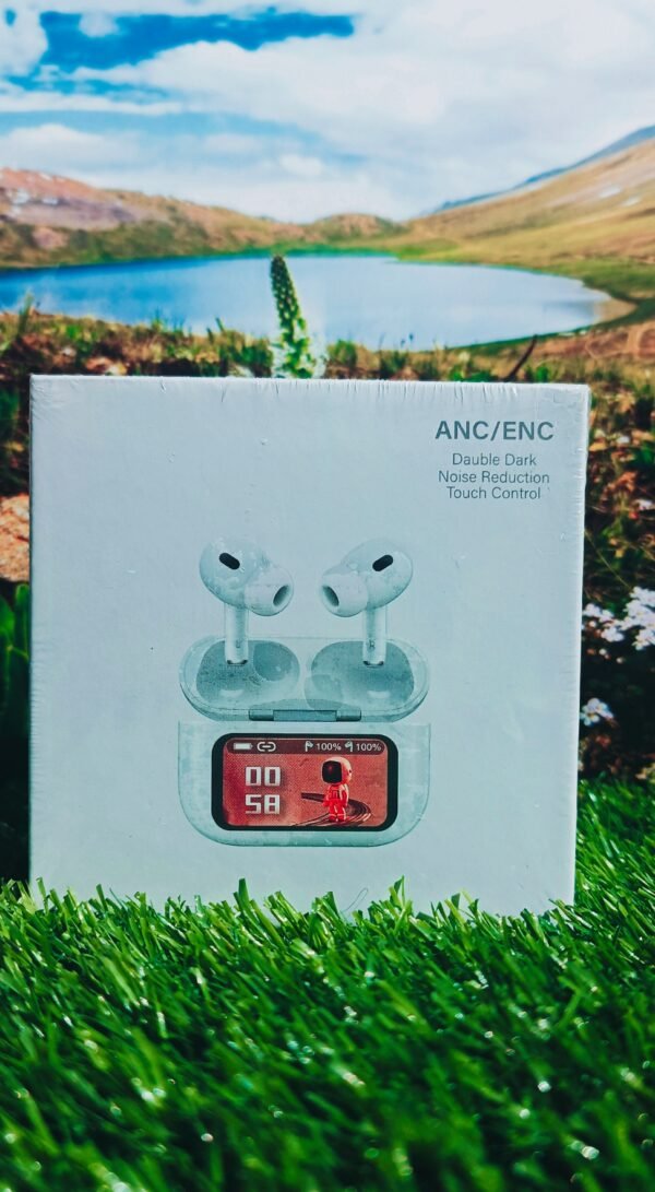 ANC/ENC Smart LED Display Earbuds + free Headphone - Image 2