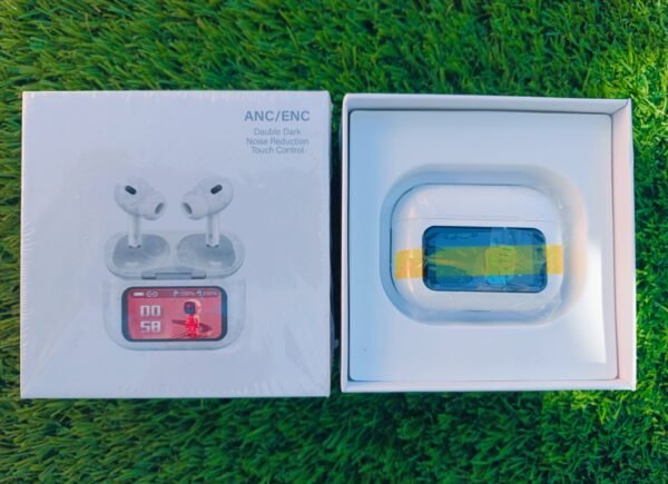 ANC/ENC Smart LED Display Earbuds + free Headphone - Image 10