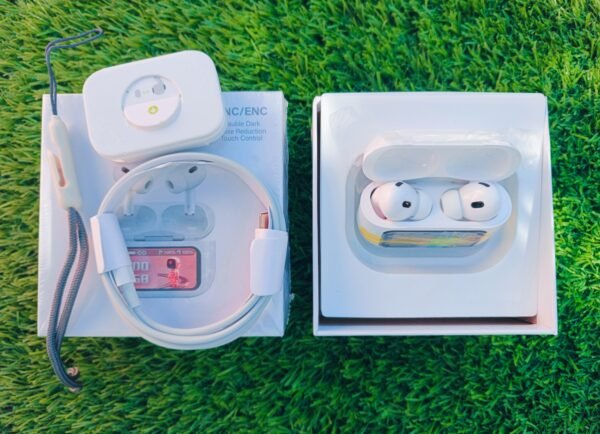 ANC/ENC Smart LED Display Earbuds + free Headphone - Image 6